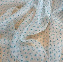 Madonna Organza Dyed Fabric (Two Tone)(Sky Blue on White 7)