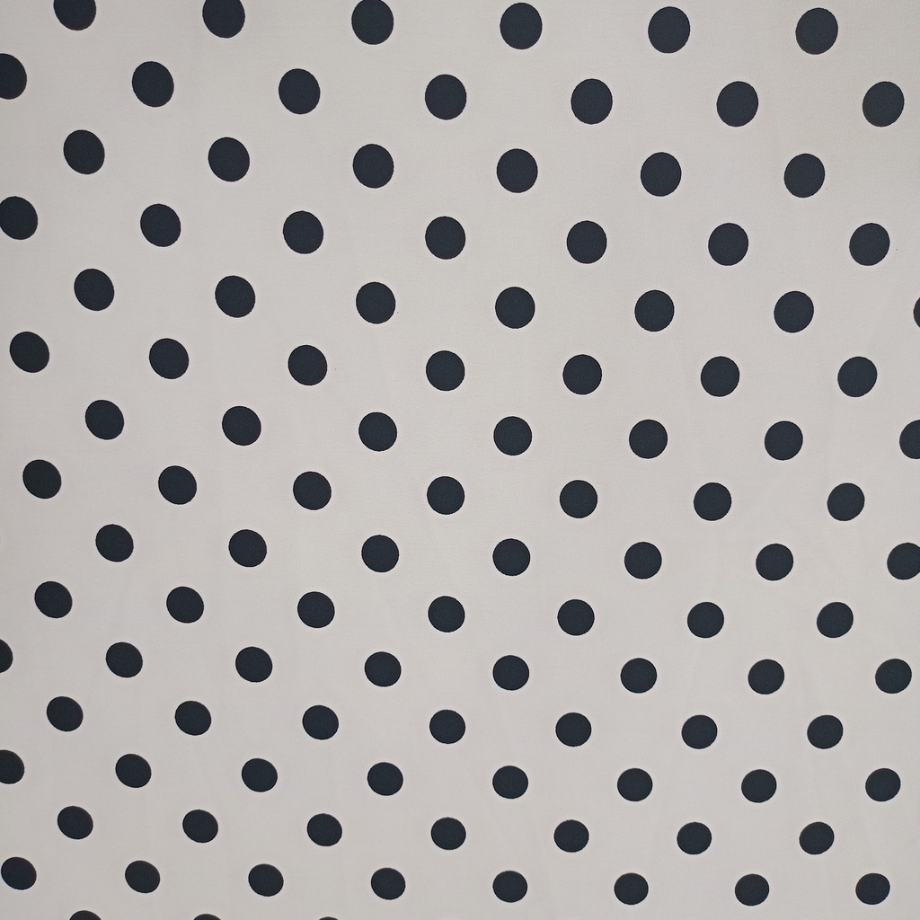 Polka Dot Print On Papaya Twill Fabric