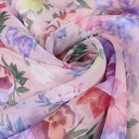 Multi Flower Garden Print On Organza SS22A-ORPA60