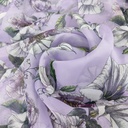 Voilet Base Hibiscus Flower Print On Organza SS22A ORPA42