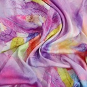 Leaf Tie Dye Print On Korean Satin S23-KSPS67