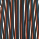 Black And Orange Stripes Print On Twill Satin Fabric