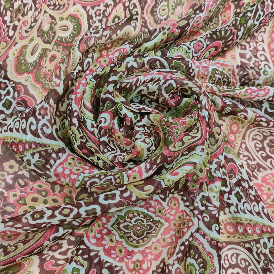 Print On Silk Chiffon#149