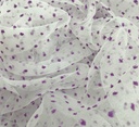 Madonna Organza Dyed Fabric (Two Tone)(Lavender on White 2)