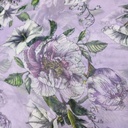 Voilet Base Hibiscus Flower Print On Organza SS22A ORPA42