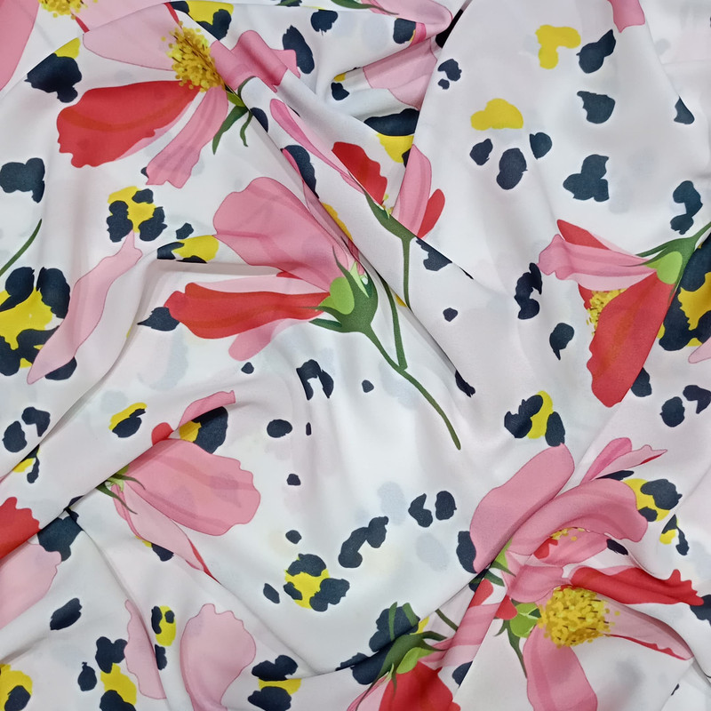 Hibicus Flower Print On Royal Georgette SS22A-RGPA58