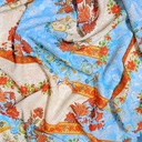 Wall Floral Print On Royal Georgette SS22N-RGPB06