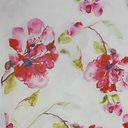 Red Orchird Print On Korean Satin SS22A-KSPA61