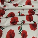 Carnation Love Print On Dutchess Satin S23-DSPS5