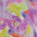 Leaf Tie Dye Print On Korean Satin S23-KSPS67