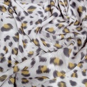 Gray Black Yellow Leopard Print On Royal Georgette S23 RGPS28