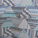 Green Triangle Print On Flat Chiffon S23 FCPS135